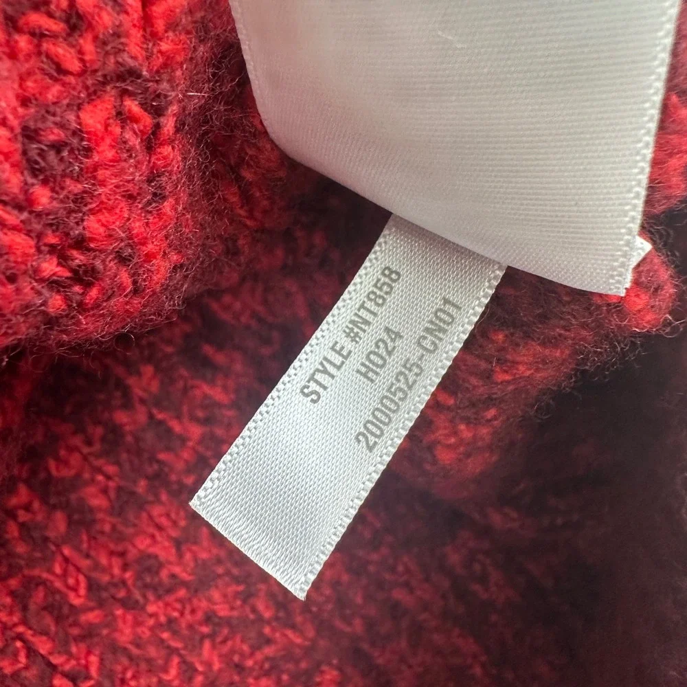 Madewell Red Crew Neck Sweater Knit Pullover Wool Blend Womens Size S EUC